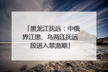 黑龙江抚远：中俄界江黑、乌两江抚远段进入禁渔期