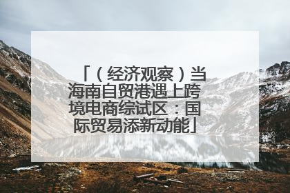 （经济观察）当海南自贸港遇上跨境电商综试区：国际贸易添新动能