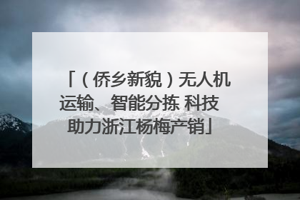 （侨乡新貌）无人机运输、智能分拣 科技助力浙江杨梅产销