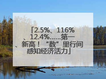 2.5%、116%、12.4%……第一、新高！“数”里行间感知经济活力