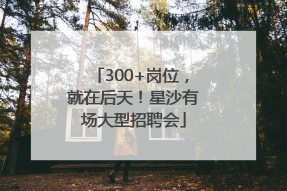 300+岗位，就在后天！星沙有场大型招聘会