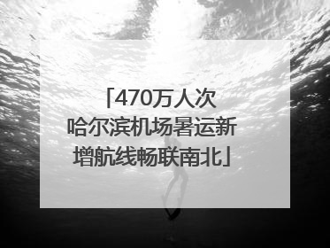 470万人次 哈尔滨机场暑运新增航线畅联南北