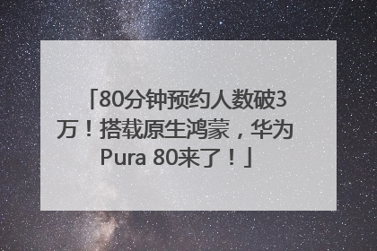 80分钟预约人数破3万！搭载原生鸿蒙，华为Pura 80来了！
